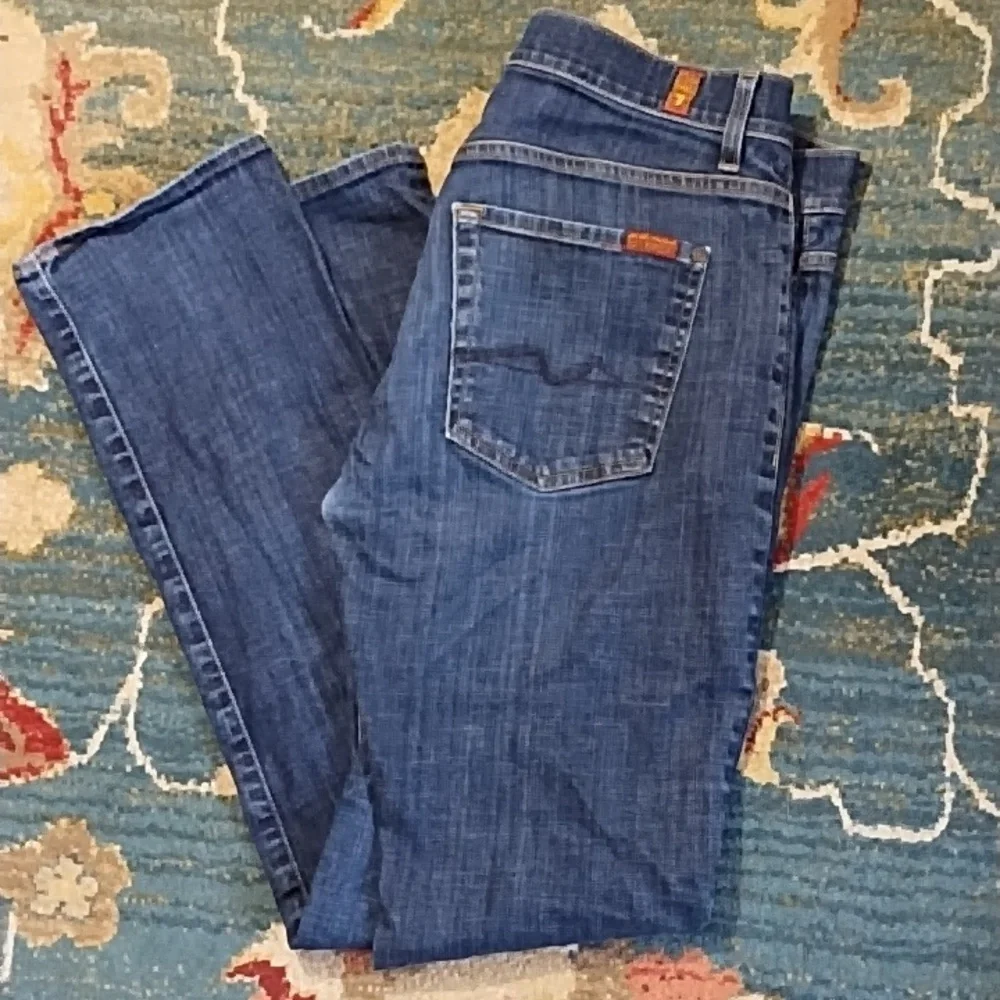 Men's 7ForAllMankind Carson Dark Wash Straight Leg Jeans, W34"/L32" - Picture 7 of 9